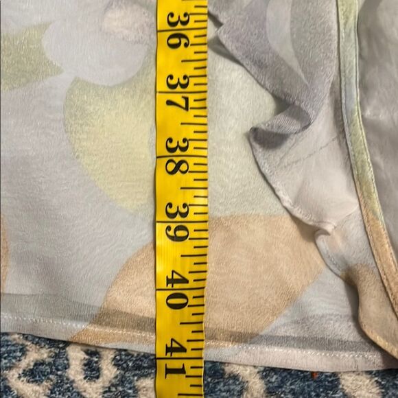 Y2K The Limited Silk Floral Design Ruffle Wrap Dress Cottagecore Feminine - Picture 10 of 10